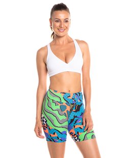 Bermuda básica tecido leve amni com cós anatômico estampada animal Bermuda básica tecido leve amni com cós anatômico estampada animal