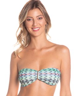 Biquíni Top Praia Tomara que Caia com Fivela e Alça Removível Estampa webbing Biquíni Top Praia Tomara que Caia com Fivela e Alça Removível Estampa webbing