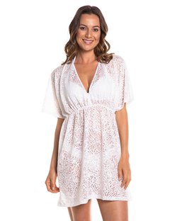 Saída de praia vestido curto diamante de tule branco Saída de praia vestido curto diamante de tule branco