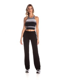 Calça pantalona com bolso splend preto Calça pantalona com bolso splend preto
