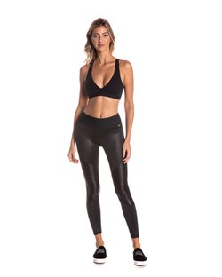 Calça Legging Montaria com Recorte na Altura do Joelho Preto Calça Legging Montaria com Recorte na Altura do Joelho Preto