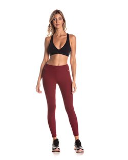 Calça Legging Montaria com Recorte na Altura do Joelho Sangria Calça Legging Montaria com Recorte na Altura do Joelho Sangria