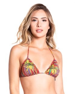 Biquíni Top Praia Cortininha Ripple Fru Fru com Bojo Removível Estampa Artesanal Biquíni Top Praia Cortininha Ripple Fru Fru com Bojo Removível Estampa Artesanal