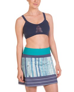 Saia Godê Estampado com Shorts em Suplex Liso - Duas Peças - Riscos Verde Saia Godê Estampado com Shorts em Suplex Liso - Duas Peças - Riscos Verde