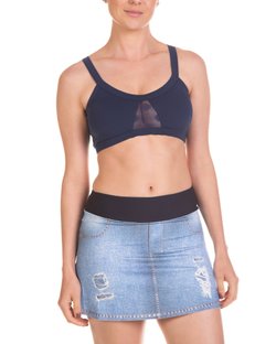 Shorts Saia Estampa Jeans Shorts Saia Estampa Jeans