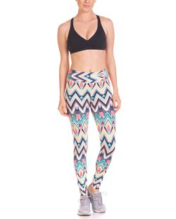 Calça Legging Tecido Leve Amni com Cós Anatômico Missoni Colorido Calça Legging Tecido Leve Amni com Cós Anatômico Missoni Colorido