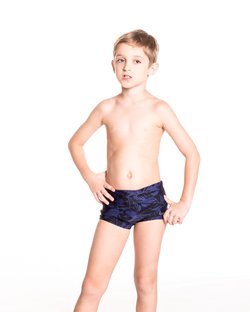 Sunga Box Infantil Estampa Negativo Azul Sunga Box Infantil Estampa Negativo Azul