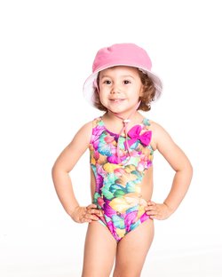 Chapéu de Praia Infantil Gorro com Proteção UV50+ Rosa Chapéu de Praia Infantil Gorro com Proteção UV50+ Rosa