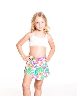 Shorts Saia Godê Infantil Estampa Jardim Secreto Shorts Saia Godê Infantil Estampa Jardim Secreto