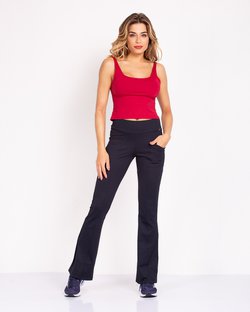 Calça flare 2025 preta academia
