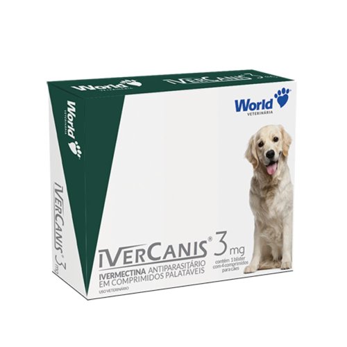IverCanis 4 Comp - World Veterinária | Antiparasitário para cães IverCanis 4 Comp - World Veterinária | Antiparasitário para cães