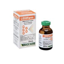 LidoFarm Injetável 20mL - Biofarm | Anestésico Local LidoFarm Injetável 20mL - Biofarm | Anestésico Local