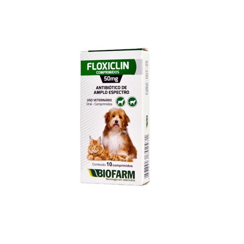 Floxiclin 50mg - Cx/10 Comp. Biofarm | Antibiótico para tratamento de infecções Floxiclin 50mg - Cx/10 Comp. Biofarm | Antibiótico para tratamento de infecções