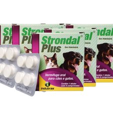 kit 5 Vermífugo Strondal® Plus - Indubras |Para cães e gatos