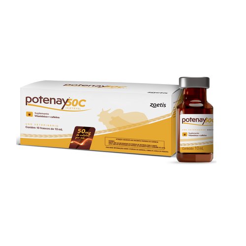 Potenay 50c 10mL - Zoetis | Multivitamínico e estimulante energético Potenay 50c 10mL - Zoetis | Multivitamínico e estimulante energético