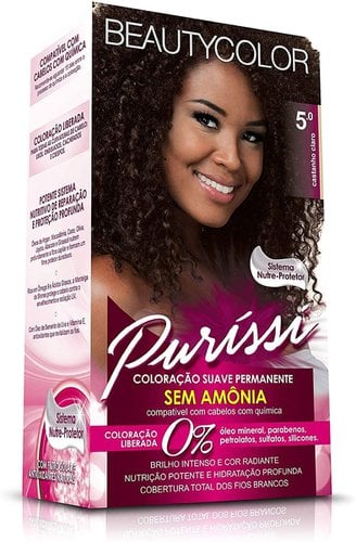 Tintura Beauty Color Sem Amônia 5.0 Castanho Claro Tintura Beauty Color Sem Amônia 5.0 Castanho Claro