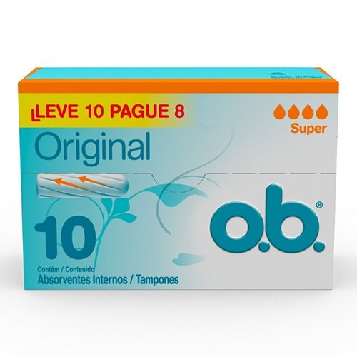 Absorvente OB Original Super Leve 10 Pague 8 Absorvente OB Original Super Leve 10 Pague 8