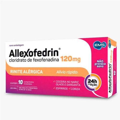Allexofedrin 120Mg com 10 Comprimidos Allexofedrin 120Mg com 10 Comprimidos