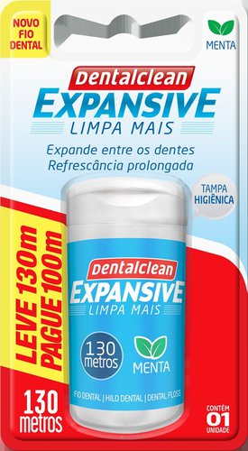 Fio Dental Dentalclean Expansive Menta Leve 130m Pague 100m Fio Dental Dentalclean Expansive Menta Leve 130m Pague 100m