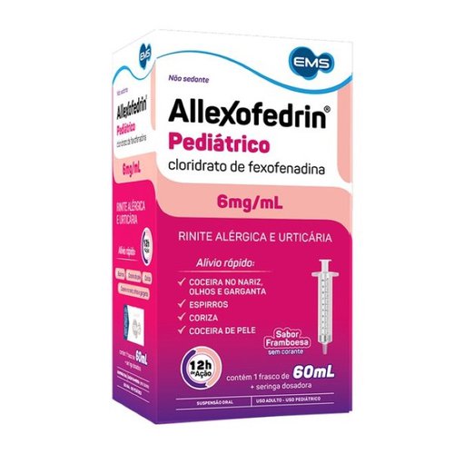 Allexofedrin Pediátrico 6MgMl Suspensão Oral 60Ml +Seringa Allexofedrin Pediátrico 6MgMl Suspensão Oral 60Ml +Seringa