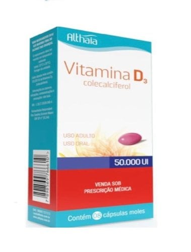 Vitamina D3 50.000Ui com 8 Cápsulas Vitamina D3 50.000Ui com 8 Cápsulas