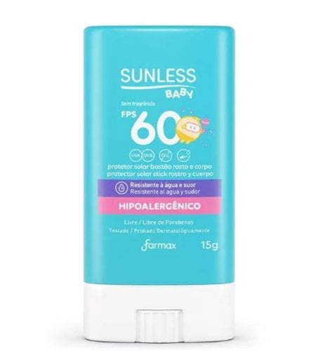 Protetor Solar Sunless Baby Stick FPS60 15g Protetor Solar Sunless Baby Stick FPS60 15g