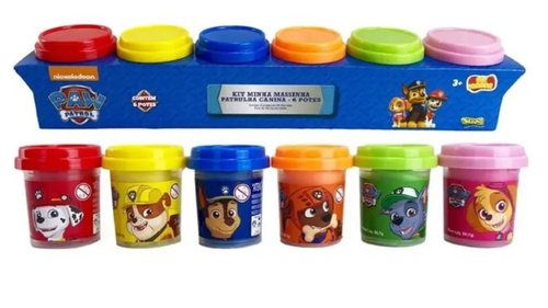 Kit Massinhas Patrulha Canina Com 6 Potes Kit Massinhas Patrulha Canina Com 6 Potes