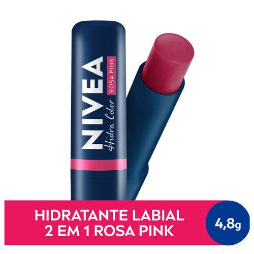 Hidratante Labial Nivea Hidra Color Rosa Pink 4,8g Hidratante Labial Nivea Hidra Color Rosa Pink 4,8g