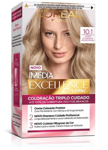 Tintura Imédia Excellente 10.1 Louro Clarissímo Acinzentado Tintura Imédia Excellente 10.1 Louro Clarissímo Acinzentado