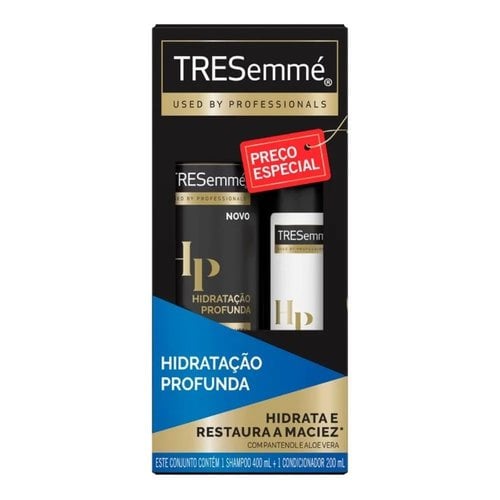 Kit Tresemmé Shampoo 400Ml + Condicionador 200Ml Hidratação Profunda Kit Tresemmé Shampoo 400Ml + Condicionador 200Ml Hidratação Profunda