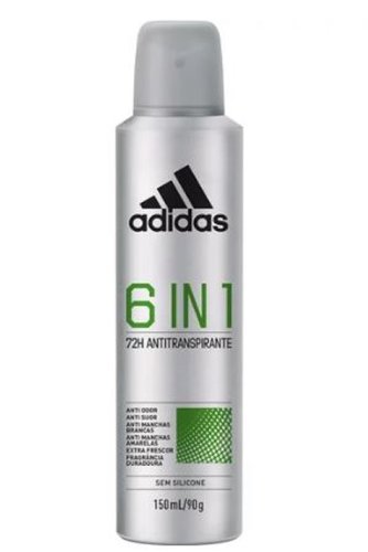 Desodorante Aerossol Adidas 6 In 1 Masculino 150ml Desodorante Aerossol Adidas 6 In 1 Masculino 150ml