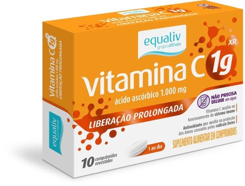 Equaliv Vitamina C 1G Com 10 Comprimidos Equaliv Vitamina C 1G Com 10 Comprimidos