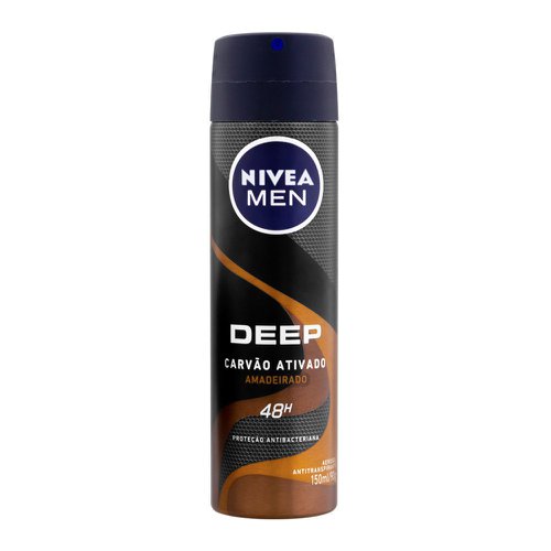 Desodorante Aerossol Nivea Deep Carvão Ativado Amadeirado Men 150ml Desodorante Aerossol Nivea Deep Carvão Ativado Amadeirado Men 150ml