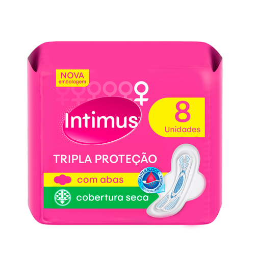 Absorvente Íntimus Seco Com Abas 8 Unidades Absorvente Íntimus Seco Com Abas 8 Unidades