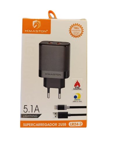 Carregador Hmaston 2USB - Iphone LR24-2 Carregador Hmaston 2USB - Iphone LR24-2