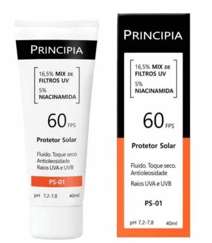 Protetor Solar Facial Principia FPS60 PS-01 40ml Protetor Solar Facial Principia FPS60 PS-01 40ml