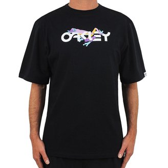 Camiseta Oakley Camo Frog Ss Natural Heather Cinza - Compre Agora