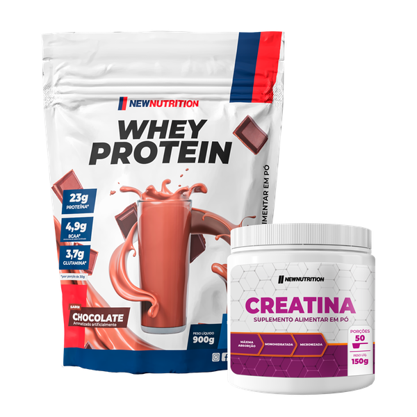 Kit Whey Protein Concentrado 900g + Creatina 150g Kit Whey Protein Concentrado 900g + Creatina 150g