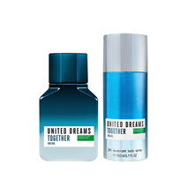 Kit Perfume Masculino Eau de Toilette Benetton United Dreams Together Him 100ml + Body Spray 150ml
