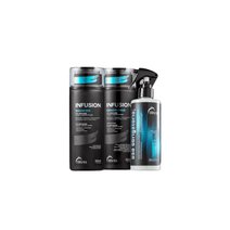 Kit Infusion Shampoo 300ml + Condicionador 300ml + Spray Uso obrigatório 260ml