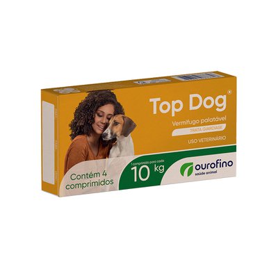 Vermífugo Ourofino Top Dog Palatável para Cães de até 10kg Vermífugo Ourofino Top Dog Palatável para Cães de até 10kg