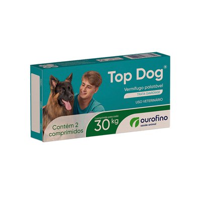 Vermífugo Ourofino Top Dog Palatável para Cães de até 30kg Vermífugo Ourofino Top Dog Palatável para Cães de até 30kg