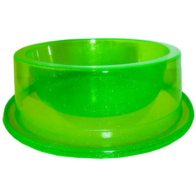 Comedouro Pet Toys Grande Anti Formiga Verde Transparente Com Glitter - 1900 Ml Comedouro Pet Toys Grande Anti Formiga Verde Transparente Com Glitter - 1900 Ml