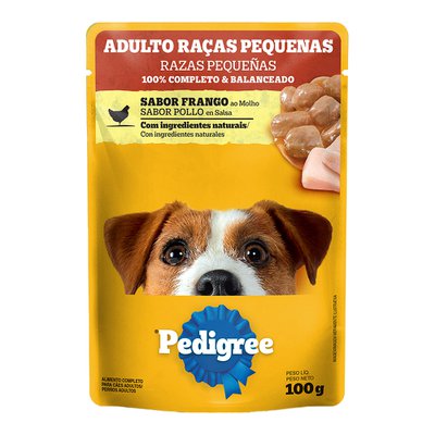 Ração Úmida Sachê Pedigree Sabor Frango ao Molho para Cães Adultos Raças Pequenas Ração Úmida Sachê Pedigree Sabor Frango ao Molho para Cães Adultos Raças Pequenas