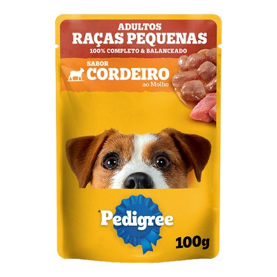Ração Úmida Sachê Pedigree Sabor Cordeiro ao Molho para Cães Adultos Raças Pequenas Ração Úmida Sachê Pedigree Sabor Cordeiro ao Molho para Cães Adultos Raças Pequenas