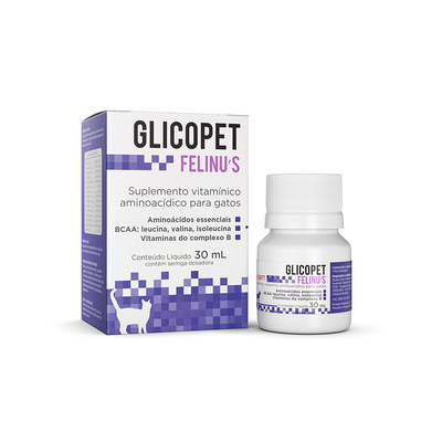 Suplemento Vitamínico Aminoacídico Glicopet Felinu's para Gatos Suplemento Vitamínico Aminoacídico Glicopet Felinu's para Gatos