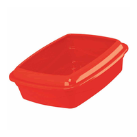 Bandeja Higienica Alta com borda Master Cat Grande Vermelha PetCamp