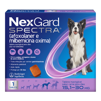 Antipulgas e Carrapatos Nexgard Spectra para Cães de 15 a 30kg