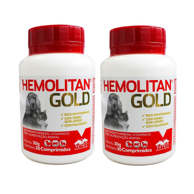Suplemento Vitamínico Vetnil Hemolitan Gold para Cães e Gatos Suplemento Vitamínico Vetnil Hemolitan Gold para Cães e Gatos