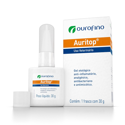 Gel Otológico Ourofino Auritop para Cães e Gatos Gel Otológico Ourofino Auritop para Cães e Gatos